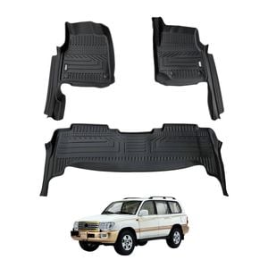 AUSGO Car Floor Mats for Toyota Land Cruiser Landcruiser 100 105 Series LC100 LC105 1998-2007 All-Weather Floor Liners