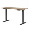 Ufurniture Electric Standing Desk 3 Memory Height Adjustable 120cm Splice Board Black Frame/Walnut Color Table Top