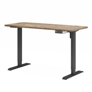 Ufurniture Electric Standing Desk 3 Memory Height Adjustable 120cm Splice Board Black Frame/Walnut Color Table Top