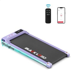 BLACK LORD Treadmill Electric Walking Pad Under Desk Home Gym Incline Purple