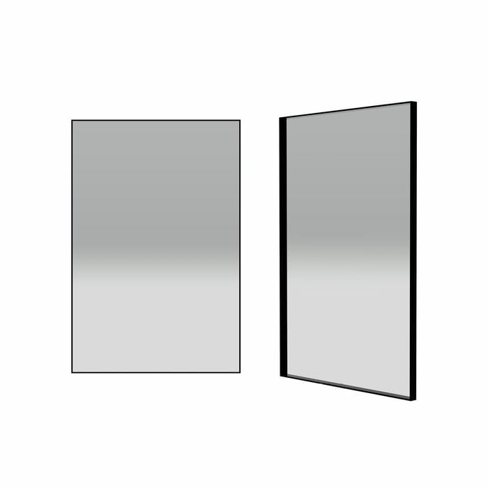 Forme 600mm Black Rectangle Framed Mirror