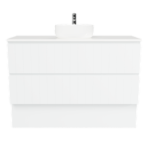 New England Joinery 1200mm Splendor Centre Basin SilkSurface Top Floor Standing Vanity