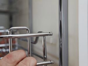 Hanging the baskets in a cabinet