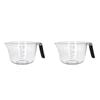 2PK KitchenAid Plastic Batter Bowl/Measuring Jug 2L - Clear