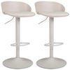 Costway Set of 2 Adjustable Swivel Bar Stools Modern Counter Height Bar Chairs w/Back & Footrest-Beige