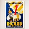 Galrie Vintage Ricard A La Marseillaise Advertising Poster for Home Decor, Wood Frame, A4 21 x 30cm (8 x 12inch)