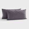 Dreamaker 300tc Cotton Percale King Pillowcase Charcoal Twin Pack