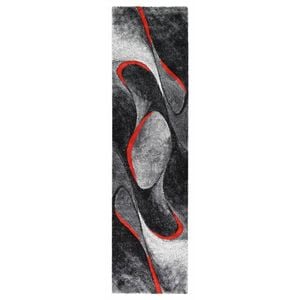 Loom & Lace Millard 37 80X300 Dark Grey Red Runner Rug