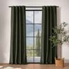 Cadence & Co. Byron Matte Velvet 100% Blockout Concealed Tab Top Curtains Twin Pack Olive 180x223cm