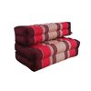 Zafu Meditation Cushion Set - 100% Kapok Fold Out Cushion - Red