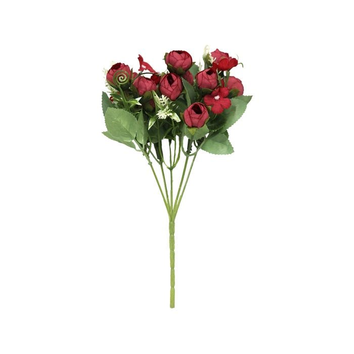 30cm Red Miniature Rose Artificial Flower
