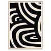 Galrie Stunning Modern Abstract Monochrome Line Art Print for Elegant Interior Home, Wood Frame, A0 84 x 119cm (33 x 47inch)