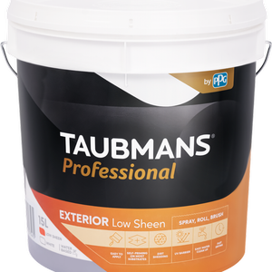 Taubmans 15L White Low Sheen Professional Exterior Paint
