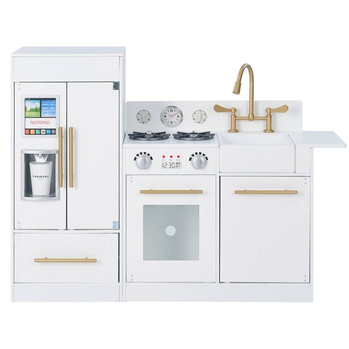 Teamson Kids Little Chef Charlotte Modern Modular Play Kitchen White/Gold