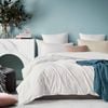 Gioia Casa Vintage Washed Cotton Double Bed Quilt Cover Set - White