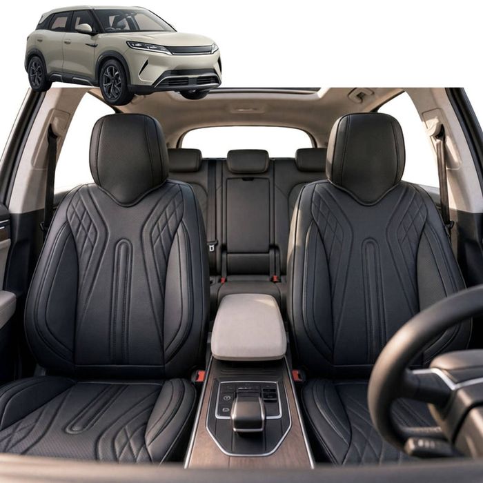 Australian Goose Front Seat Covers for BYD Atto 2 2025 - Current - PU Leather, Black (2pc)
