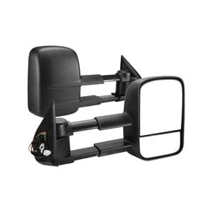 Pair Extendable Towing Mirrors For Gen1 Mitsubishi Triton Mq/mr 2015 -  2024 Black
