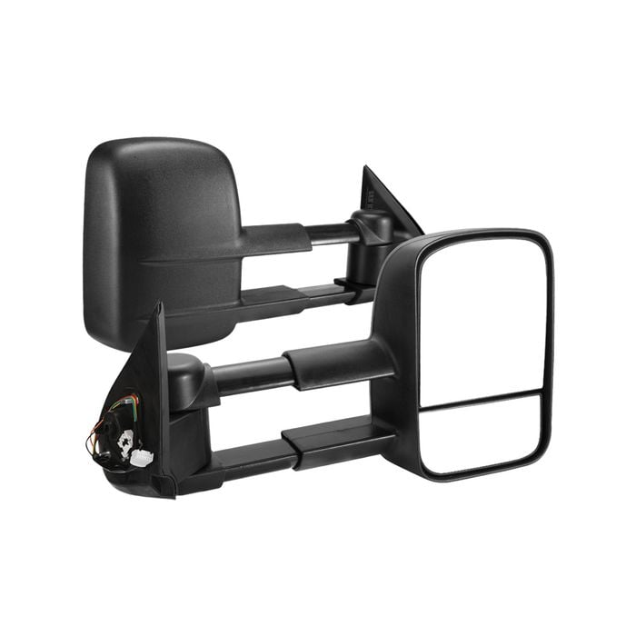Pair Extendable Towing Mirrors For Gen1 Mitsubishi Triton Mq/mr 2015 -  2024 Black