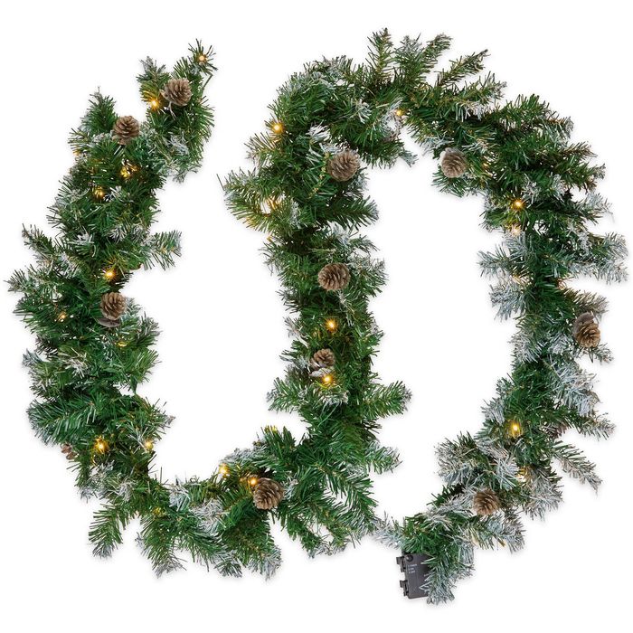 Christabelle 2.74m Christmas Garland Yuletide with LED Lights Tree Decoration Ornament