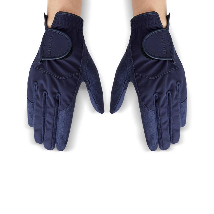 Decathlon - Women'S Golf Pair Of Rw Gloves Navy Blue - Eu S