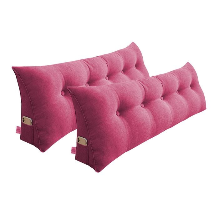 SOGA 2x 150cm Crabapple Red Wedge Pillows
