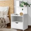 Artiss White Storage Bedside Table With Shelf
