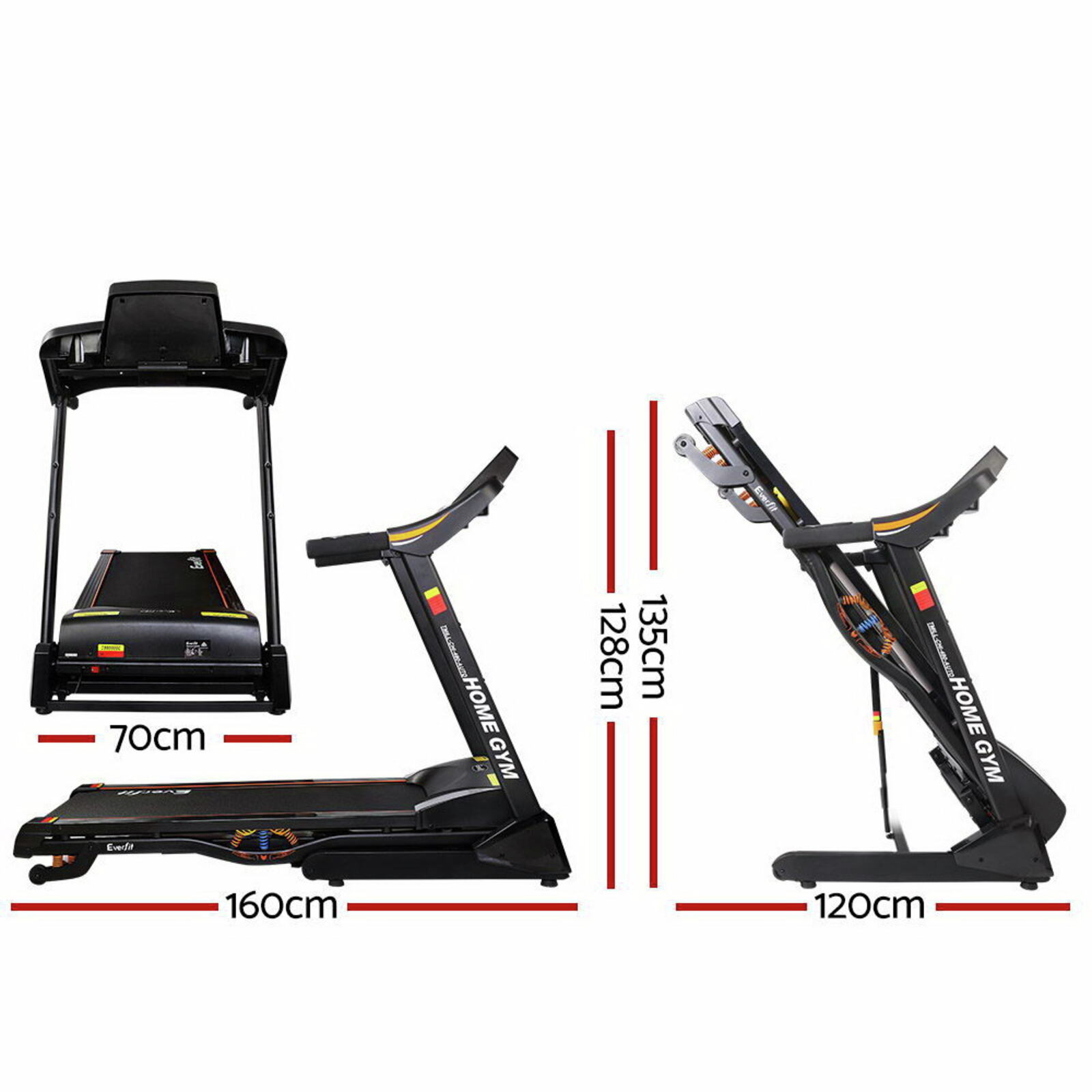 Everfit Black 48cm Electric Incline Treadmill Bunnings Australia