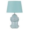Telbix Misaru Modern Table Desk Lamp Light Fabric Ceramic Blue Gloss