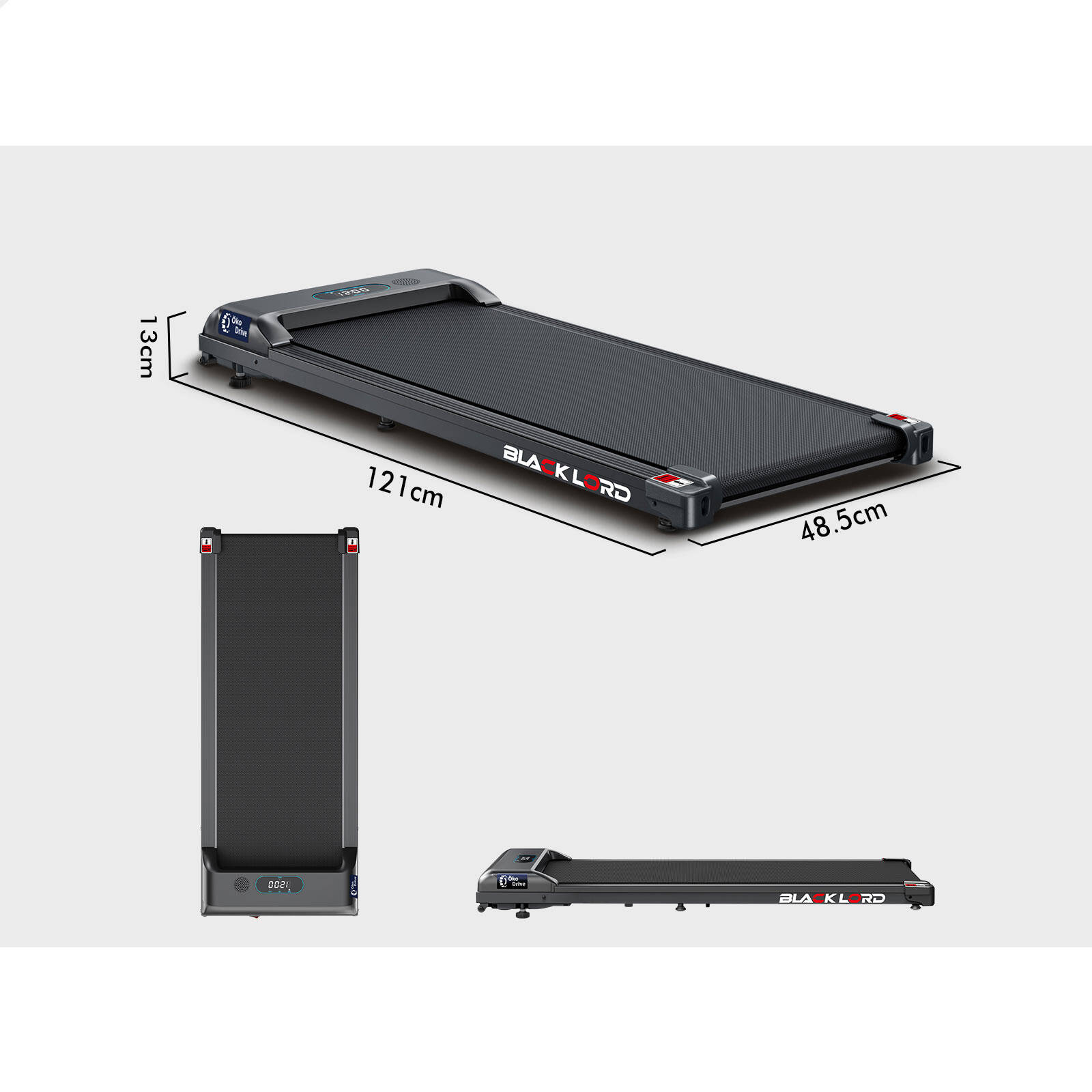 Tapis De Course Pliable BLACK LORD 4 En 1 - Walkingpad, Vitesse 1-12 Km/h, Inclinaison 9%, Moteur 3.2CV, Compact - 6