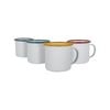 Argon Tableware White Enamel Mugs - 375ml - 4 Colours