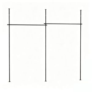 Costway Room Divider Curtain Rod Adjust Floor To Ceiling L/horizontal