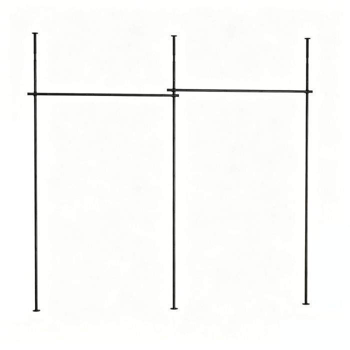 Costway Room Divider Curtain Rod Adjust Floor To Ceiling L/horizontal