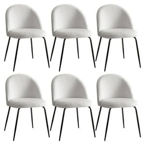 6x Dining Chairs White