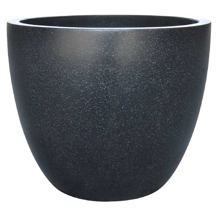 Northcote Pottery 55 x 46cm XL Black Terrazzo Egg Pot
