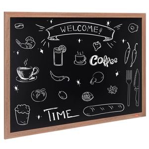 Vevor 116.8x88.9x1.8cm Rustic Wood Framed Chalkboard Black Wall Hanging Magnetic Wedding Sign