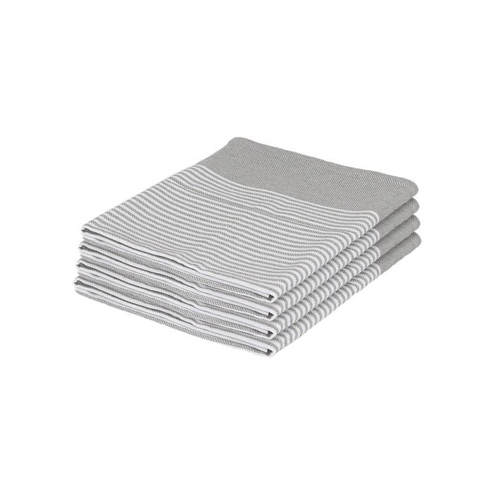 Nicola Spring Cotton Tea Towels - 70cm x 50cm - Pinstripe - Pack of 4