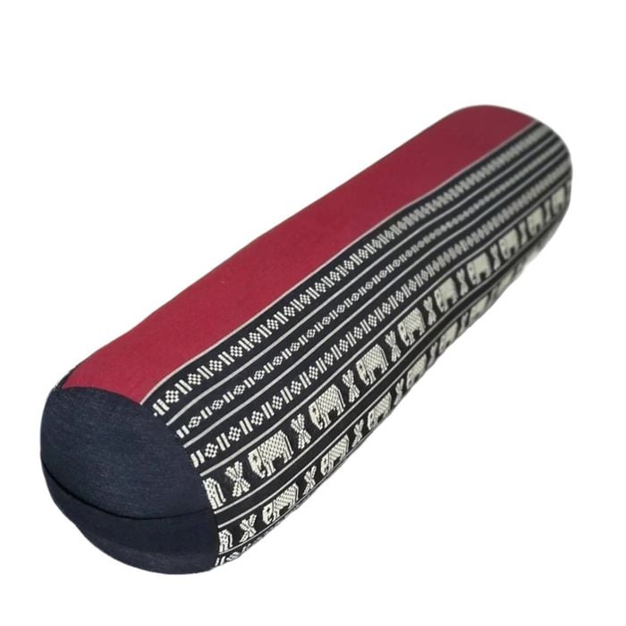 Handmade Round Yoga Bolster Block - Organic Kapok Filled Meditation Cushion For Back Support And Shavasana
