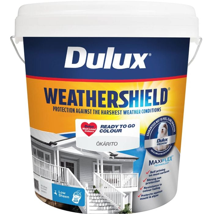 Dulux 10L Okarito Low Sheen Weathershield Exterior Paint