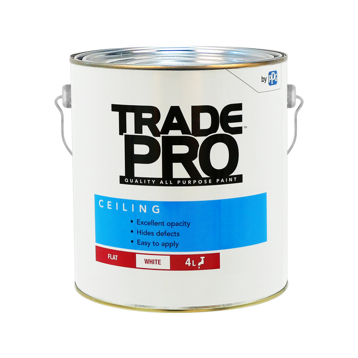 PPG Paint 4L White Flat TradePro Interior Ceiling - 4L