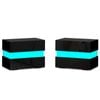 ALFORDSON 2x LED Bedside Table Black