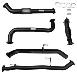 Ignite Exhausts Turbo Back For Nissan D40 Navara 2.5l Manual 3" Cat & Pipe Black Aluminised Steel