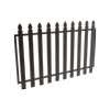 ProtectorAl 800 - 1500 x 1000mm Black Aluminium Garden Gate Bishop - Black