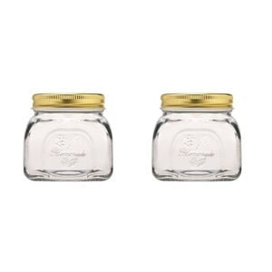 2x Pasabahce Homemade 300ml Glass Preserve Jar Food Storage Container W/ Lid
