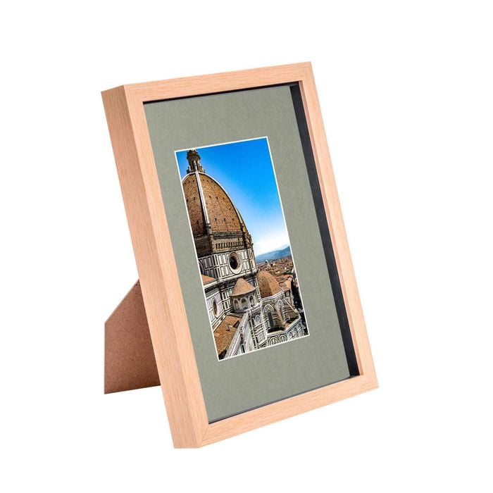 Nicola Spring 3D Shadow Box Frame with A5 Mount - A4 (8" x 12") - Light Wood
