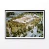 Buildings Surrounded By Trees  Print 100% Australian Made 90x60cm  (Poster)