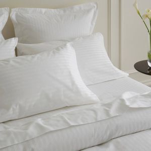Bedding Co. Pillow Case Set 1200TC Egyptian Cotton White Stripe Standard