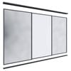 Lugna 2100 x 2701-3600mm Black Frame 2 Mirror 1 Melamine Wardrobe Triple Sliding Doors