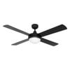 Mercator 130cm Black 4 Blade Grange Ceiling Fan With Light