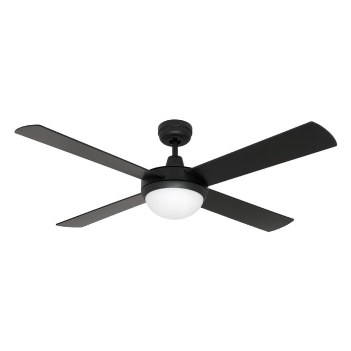 Mercator 130cm Black 4 Blade Grange Ceiling Fan With Light