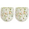 2PK LVD 14x15cm Led Glass Votive Mosaic Mixed Home Decor